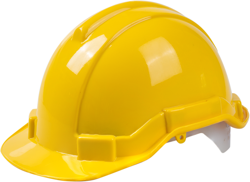 Yellow Construction Helmet Isolated